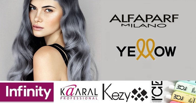 Логотип Alfaparf; Alfaparf Milano; I`CE; Infinity; Infinity color system; Kaaral; Kezy; Londa Professional; Nioxin; TNL; TNL Professional; Yellow; Olivia Garden; Hairway; Ceramed; Fane
